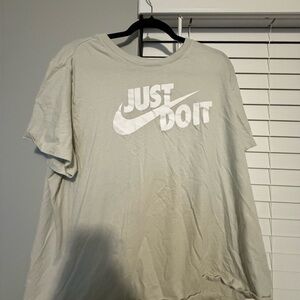 Nike Gray Green Short Sleeve Tee Just Do It